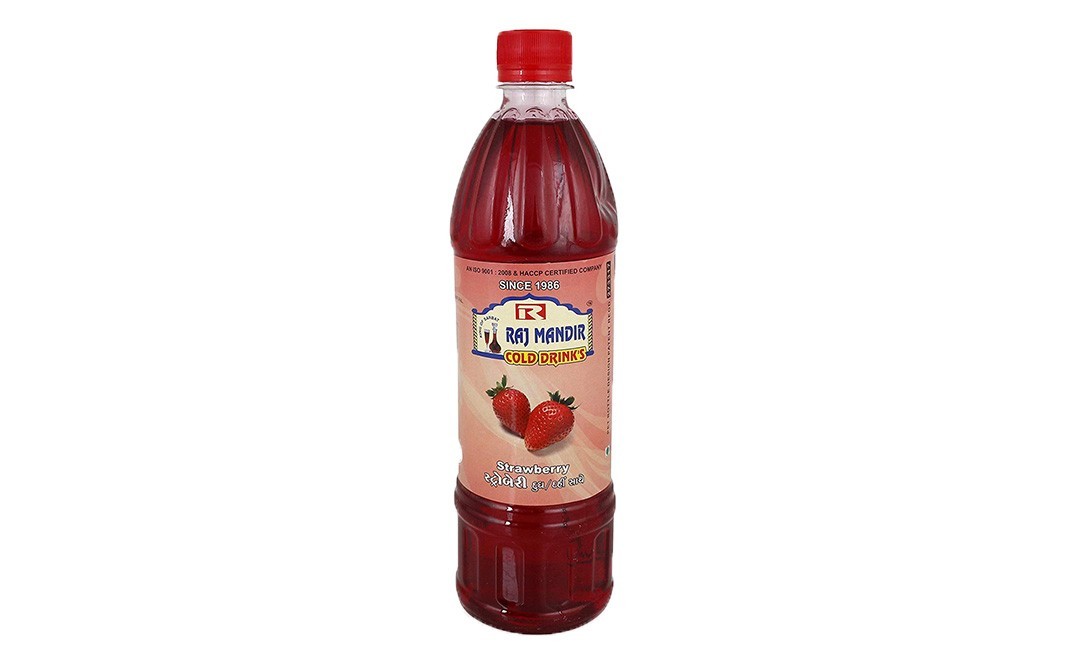 Raj Mandir Strawberry Syrup    Plastic Bottle  750 millilitre